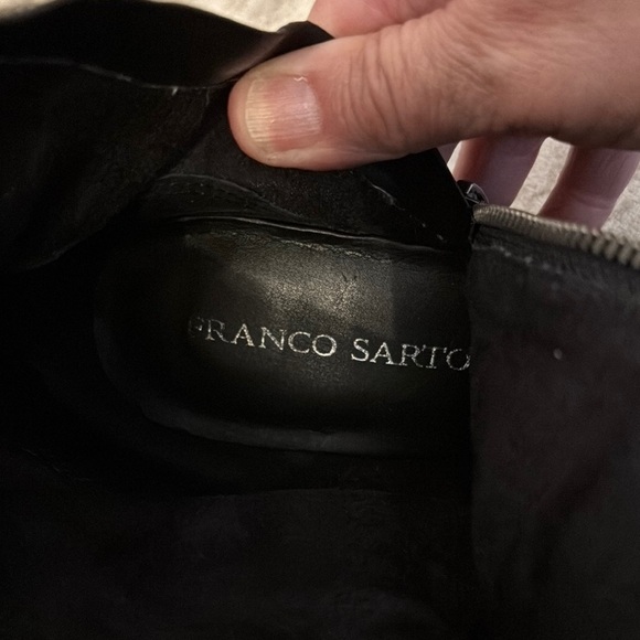 Franco Sarto Black Over the Knee Boots Sleek Suede Design - Picture 3 of 6